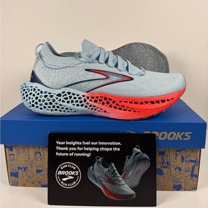 Brooks Exhilarate-BL Womens Size 7 Blue Pink Athletic Running Shoes Sneakers